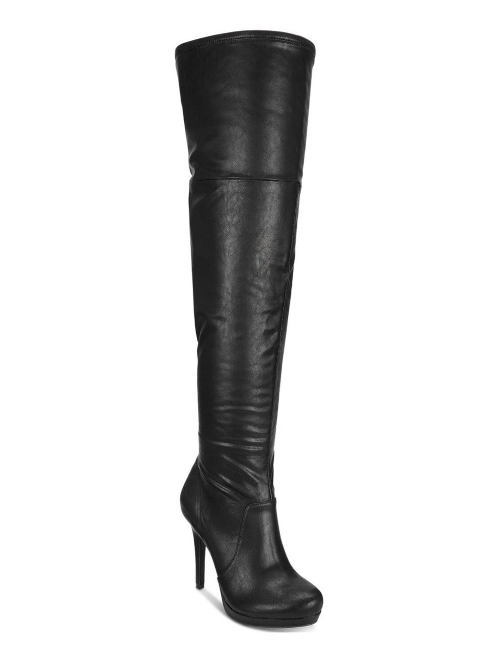 Thalía Sodi Beckie Women's Black Thigh-High Heel Boot